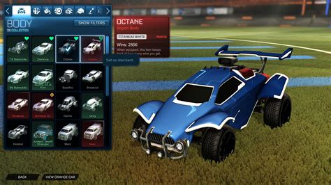 rocket league garage list.